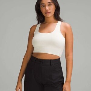 Lululemon Nulu Scooped Neck Cropped Top Bone/Ivory Color, NWT